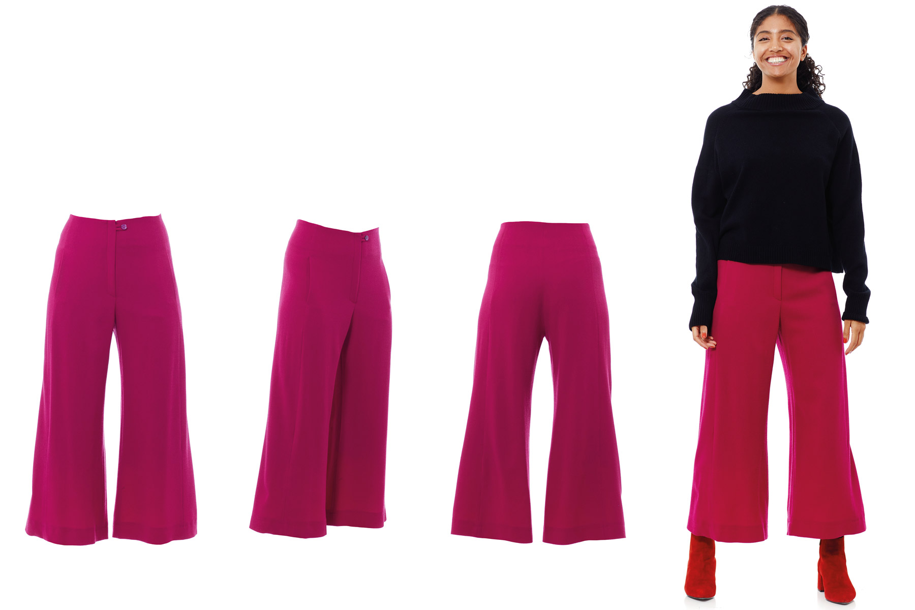 Culotte Georgette himbeere