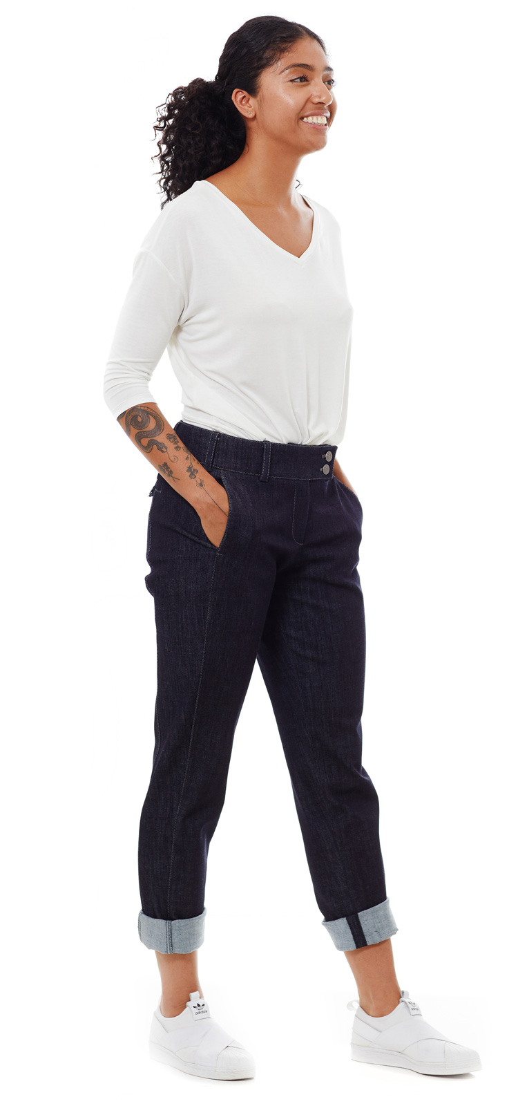 Chino Denim blau
