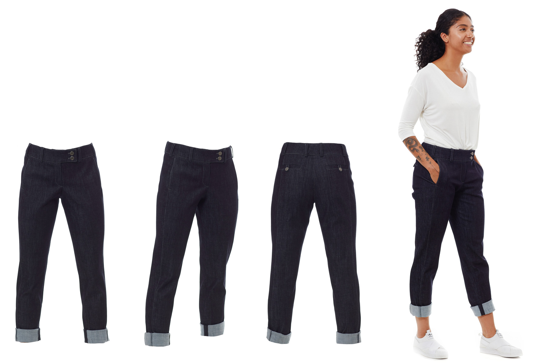 Chino Denim blau